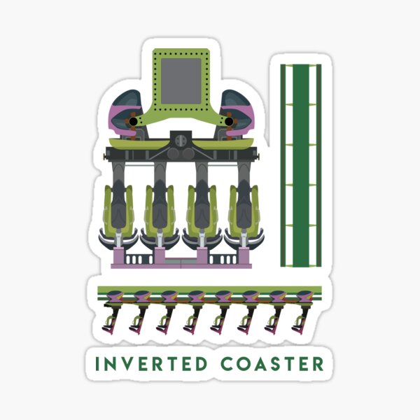 B&M Inverted Coaster Design - Raptor at Cedar Point Sticker