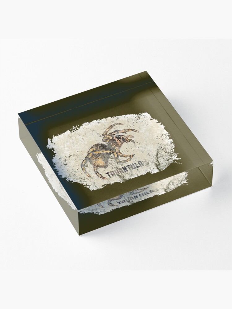Alternate view of Tarantula Spider Lover Tarantula Pet Owner Vintage Arachnid Graphic Print Acrylic Block