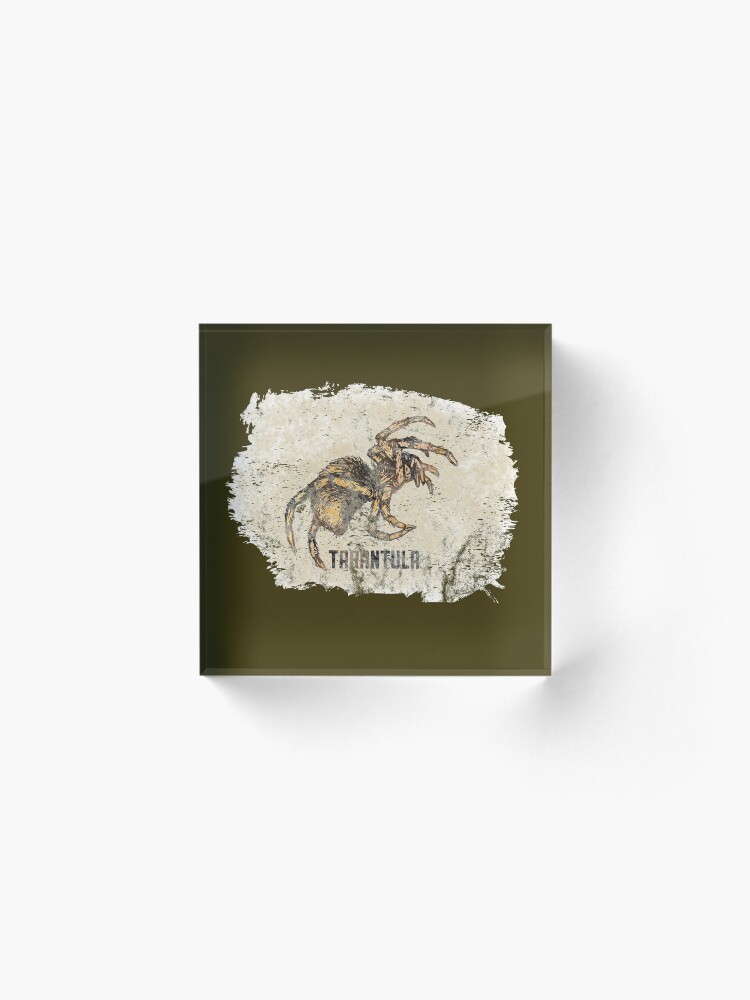 Alternate view of Tarantula Spider Lover Tarantula Pet Owner Vintage Arachnid Graphic Print Acrylic Block