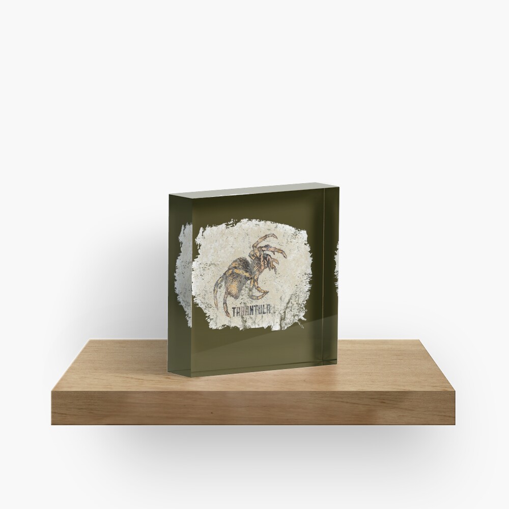 Tarantula Spider Lover Tarantula Pet Owner Vintage Arachnid Graphic Print Acrylic Block