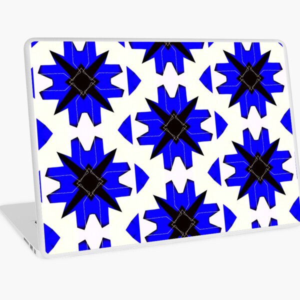 Aperçu de l'œuvre Graphisme floral bleu et blanc  créée et vendue par Carré Comme Orange.