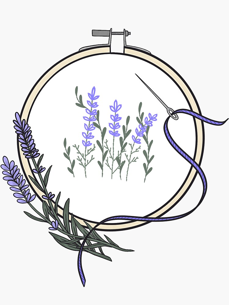 Lavender Hoop Sticker for Sale by tsarkylee