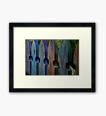 my garden fence Framed Print