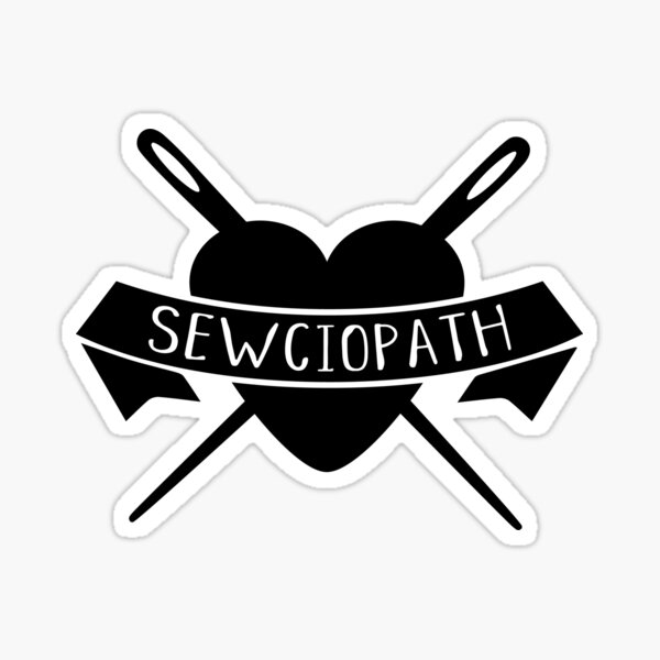 Item preview, Sewciopath Heart Logo Sewing Design designed and sold by Designs by Kool Kat.
