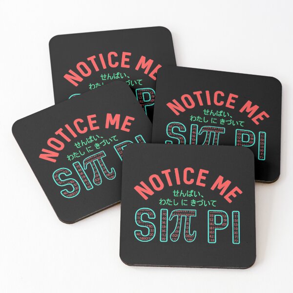 Item preview, Notice Me Sin Pi Funny Anime Pi Day Senpai designed and sold by perfectpresents.