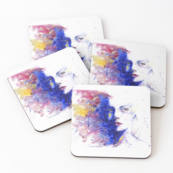 Item preview, Beautiful Girl Watercolor Design, Artistic Girl Watercolor Design, Abstract Girl Watercolor Art Prints designed and sold by RedBoyShop.