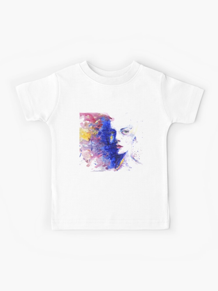 ret at tilbagetrække Examen album Beautiful Girl Watercolor Design, Artistic Girl Watercolor Design, Abstract  Girl Watercolor Art Prints" Kids T-Shirt for Sale by RedBoyShop | Redbubble