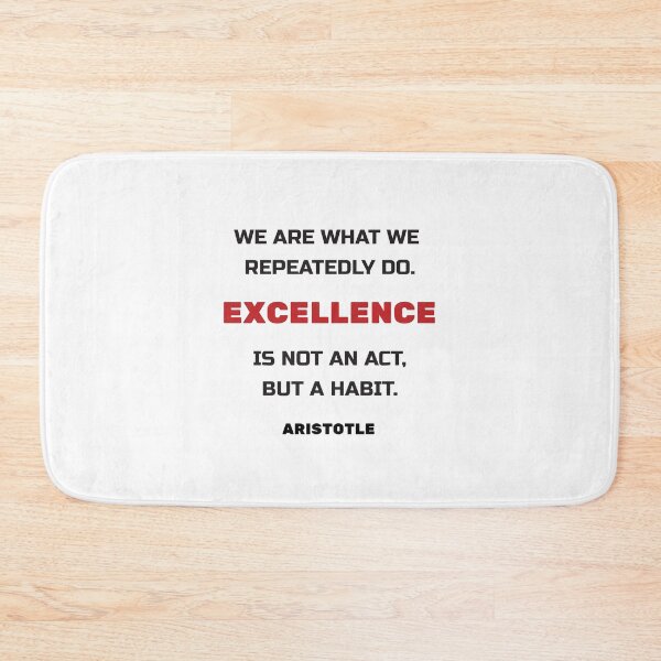 Item preview, Excellence is not an act but a habit - Aristotle Greek philosophy quote designed and sold by Inspirationmotivation.