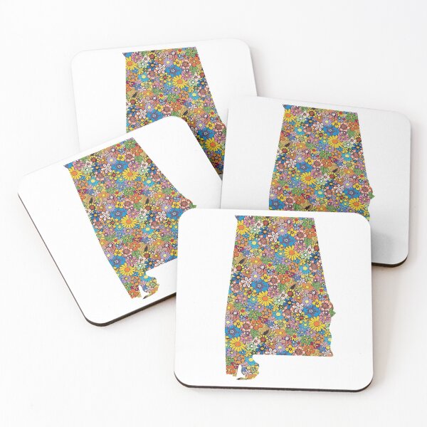 Item preview, Alabama - Retro Flowers designed and sold by Thestickerdawg.