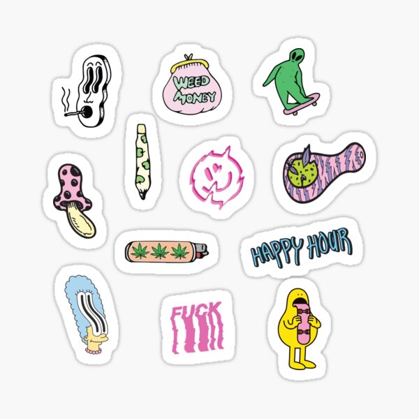 Trippy Skateboard Stickers for Sale