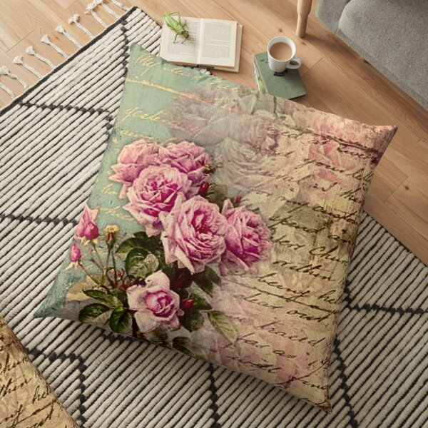 French country chic collage Floor Pillow