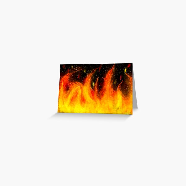Gemalte Flammen Grusskarte Von Nscrafting Redbubble