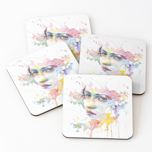 Item preview, Beautiful Girl Watercolor Design, Artistic Girl Watercolor Design, Abstract Girl Watercolor Art Prints designed and sold by RedBoyShop.