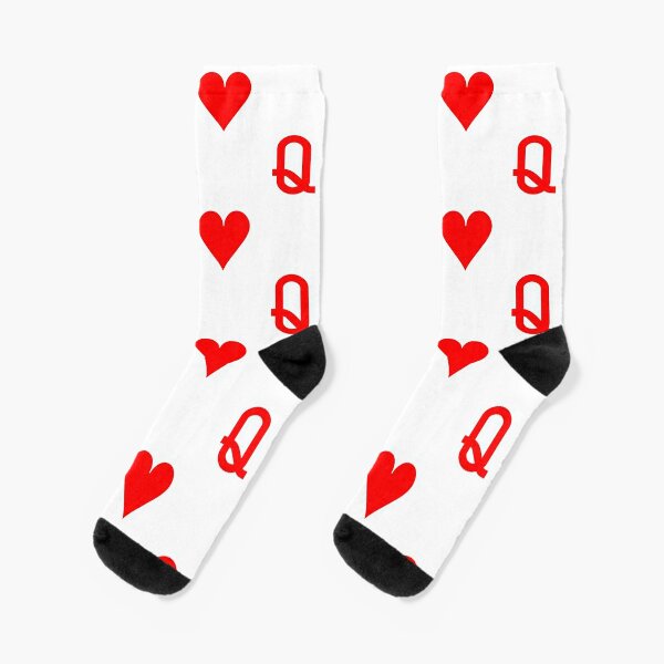 Men's Novelty Socks Crew Hearts Cards Poker Gambling Gift Dress Casual One  Size