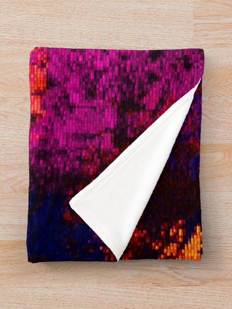 Alternate view of Crushed Velvet Grunge Print Throw Blanket