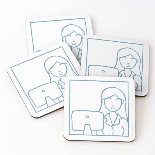 Item preview, Woman on Computer - Write your own caption comic illustration  designed and sold by Designwebjae.