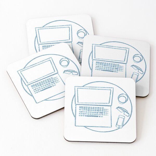 Item preview, Computer and coffee - Write your own caption comic illustration  designed and sold by Designwebjae.