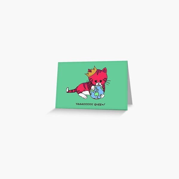 Queen Guardian kitty of Growth Greeting Card