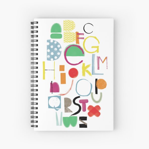 Cut&Paint Alphabet Spiral Notebook
