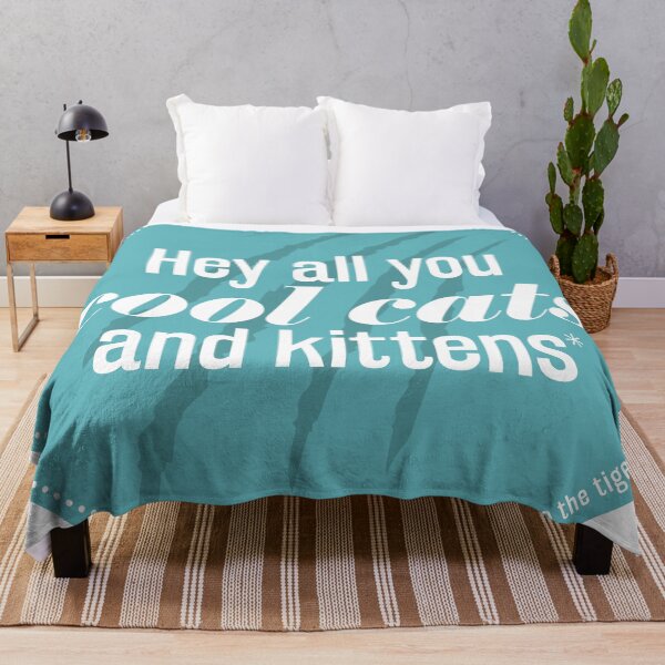 Item preview, Hey all you cool cats and kittens - teal designed and sold by NakedLightBulb.