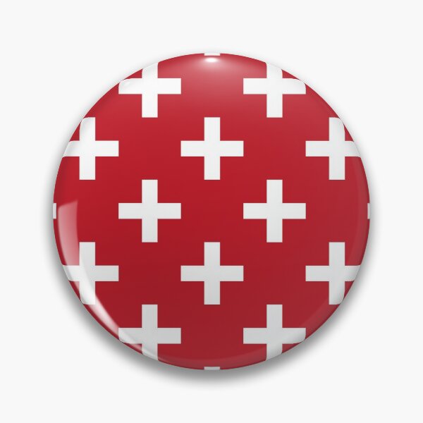 Crosses | Criss Cross | Swiss Cross | Hygge | Scandi | Plus Sign | Red and White | Pin