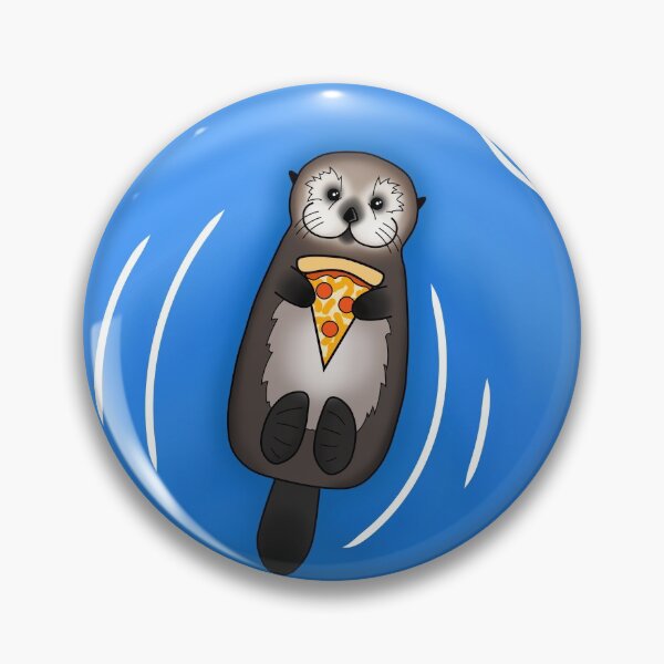Item preview, Sea Otter with Pizza designed and sold by Pretty In Ink.