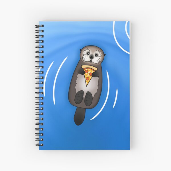 Sea Otter with Pizza Spiral Notebook