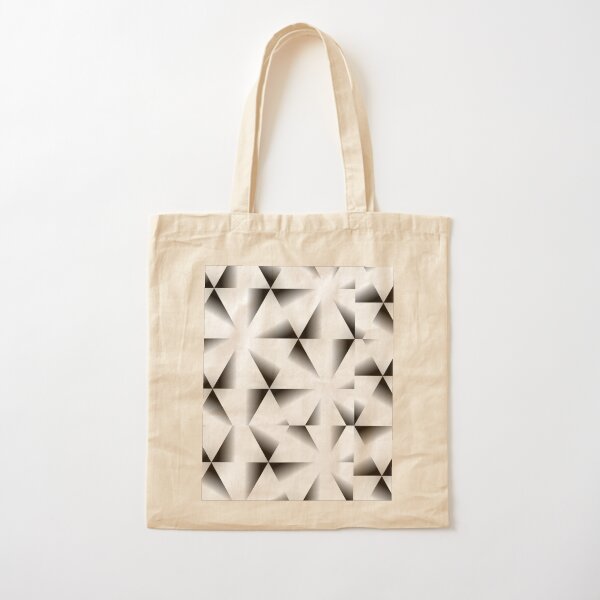 Black, diamond, Africa, deco, optical illusion Cotton Tote Bag