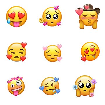 "rare emojis sticker pack" Sticker for Sale by glitteryhearts | Redbubble