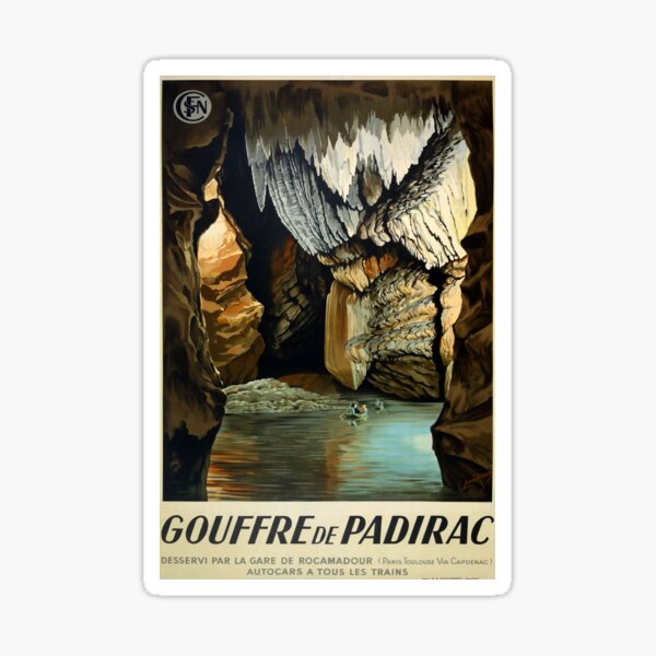 Artikel-Vorschau von Gouffre de Pardiac vintage travel poster, designt und verkauft von stickart-marek.