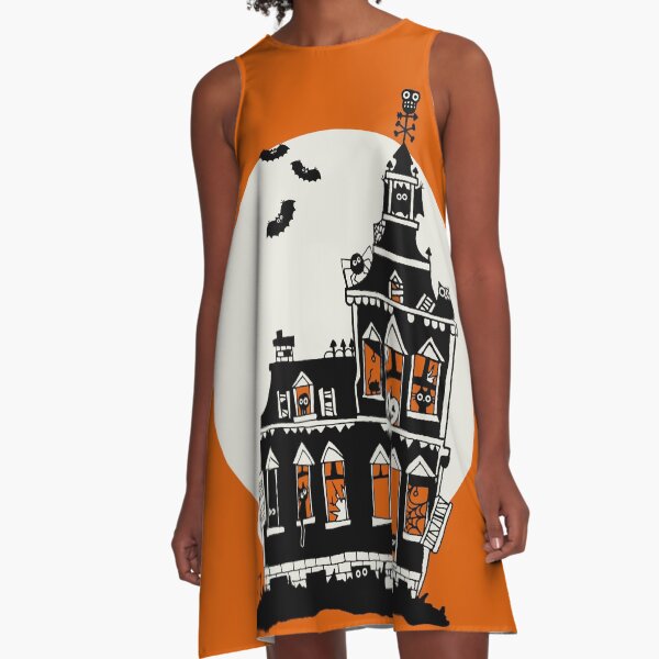 Item preview, Vintage Style Haunted House - Happy Halloween designed and sold by Pretty In Ink.
