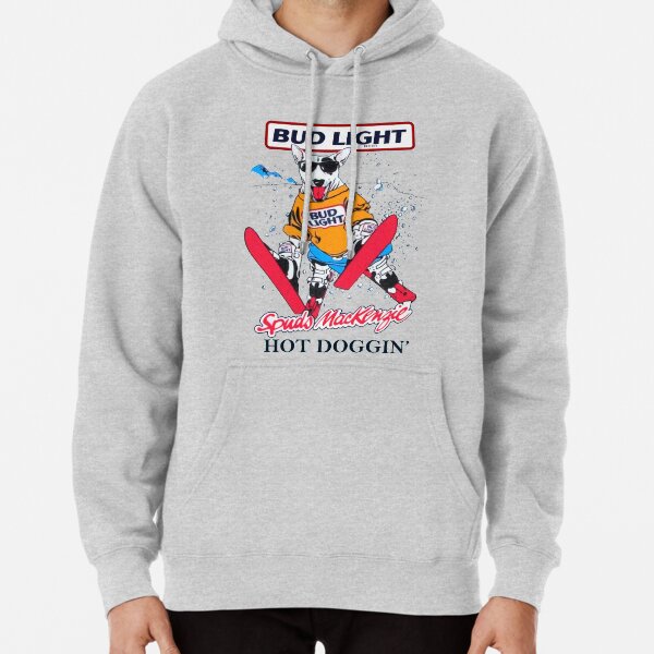 Spuds Mackenzie Snowboard (80s throwback) Pullover Hoodie