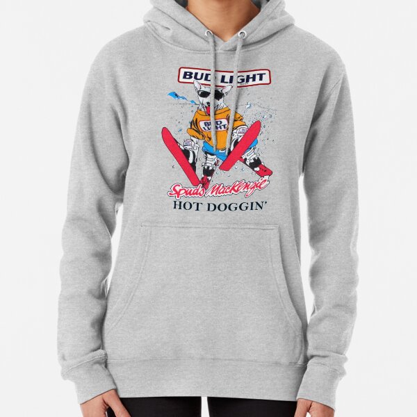 Spuds Mackenzie Snowboard (80s throwback) Pullover Hoodie