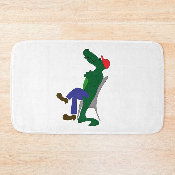 Item preview, Funny alligator sitting in chair with legs crossed. designed and sold by With My Hands By K.