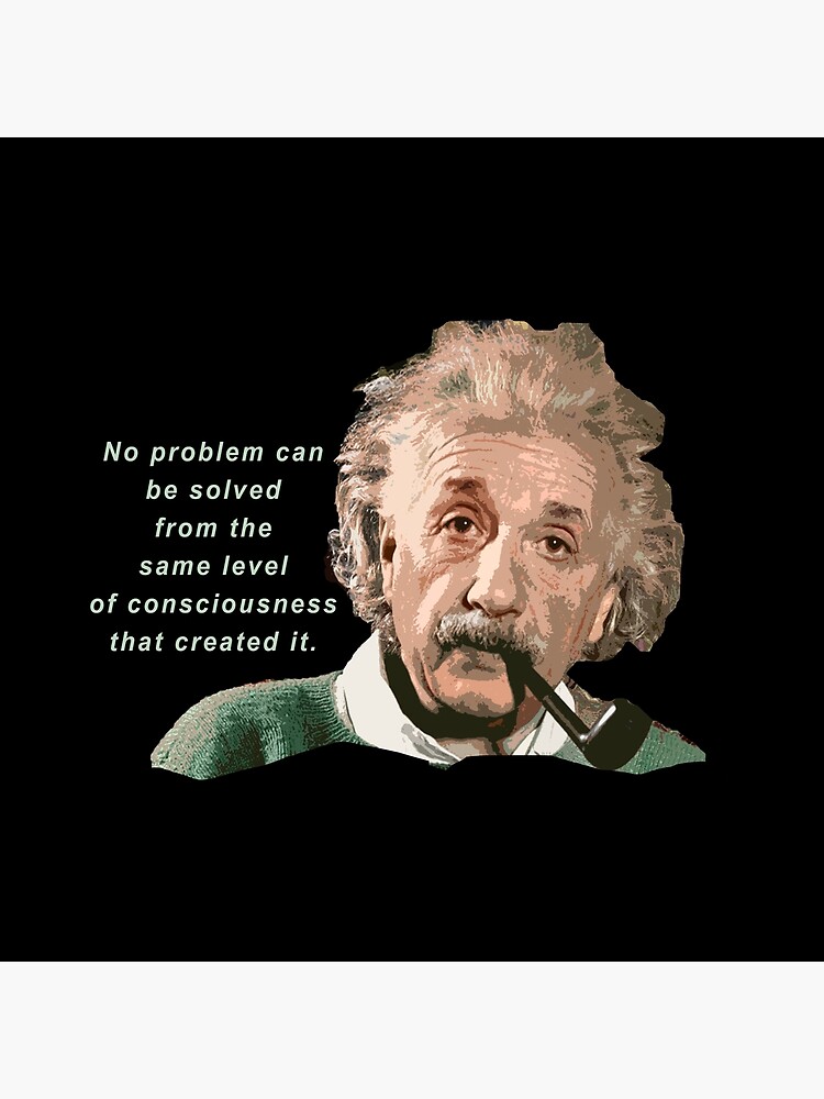 Disover Albert Einstein | Consciousness Premium Matte Vertical Poster