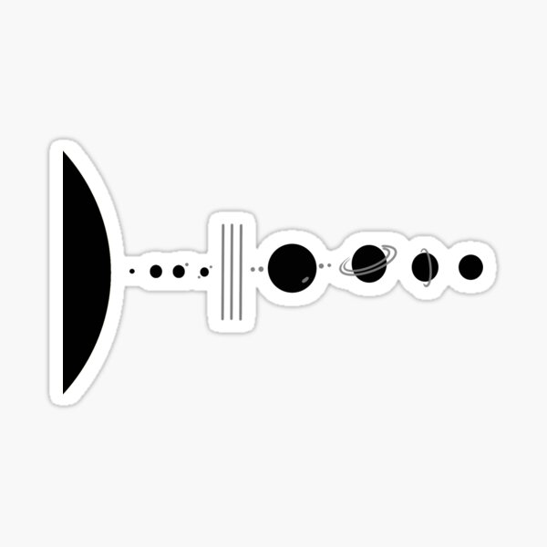 Solar System minimalist Sticker