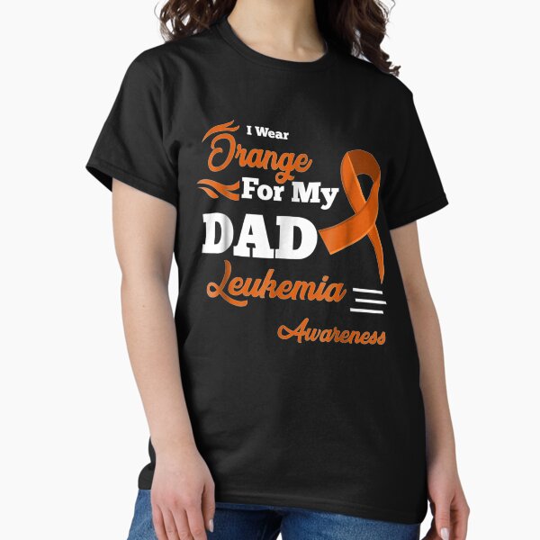 Vista previa del artículo con la obra «Me pongo naranja para la conciencia de mi papá sobre la leucemia», diseñado y vendido por PetrosAlexo.