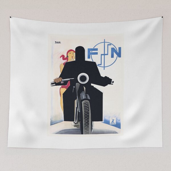 Item preview, 1925 FN Motorcycles Belgian Advertising Poster designed and sold by retrographics.