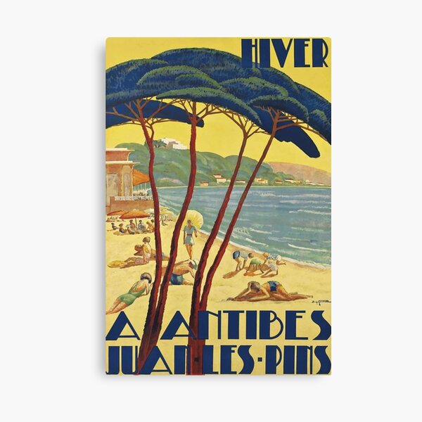 Item preview, Antibes Juan les Pins vintage travel poster designed and sold by stickart-marek.