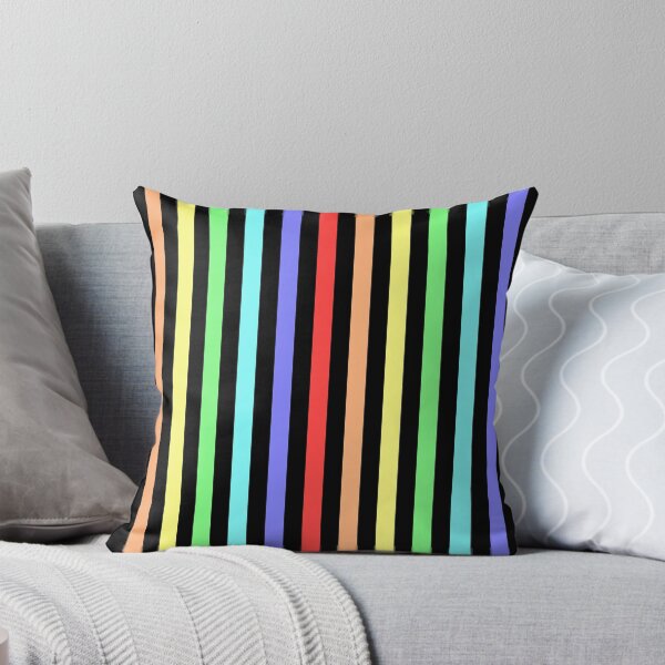 Item preview, Basic Vertical Stripes - Rainbow on Black designed and sold by TheFrostedDonut.