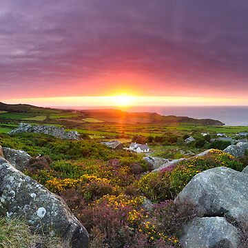 Artwork thumbnail, Across Strumble Head Peninsula from Carnwnda, near Llanwnda by Simon Bowen