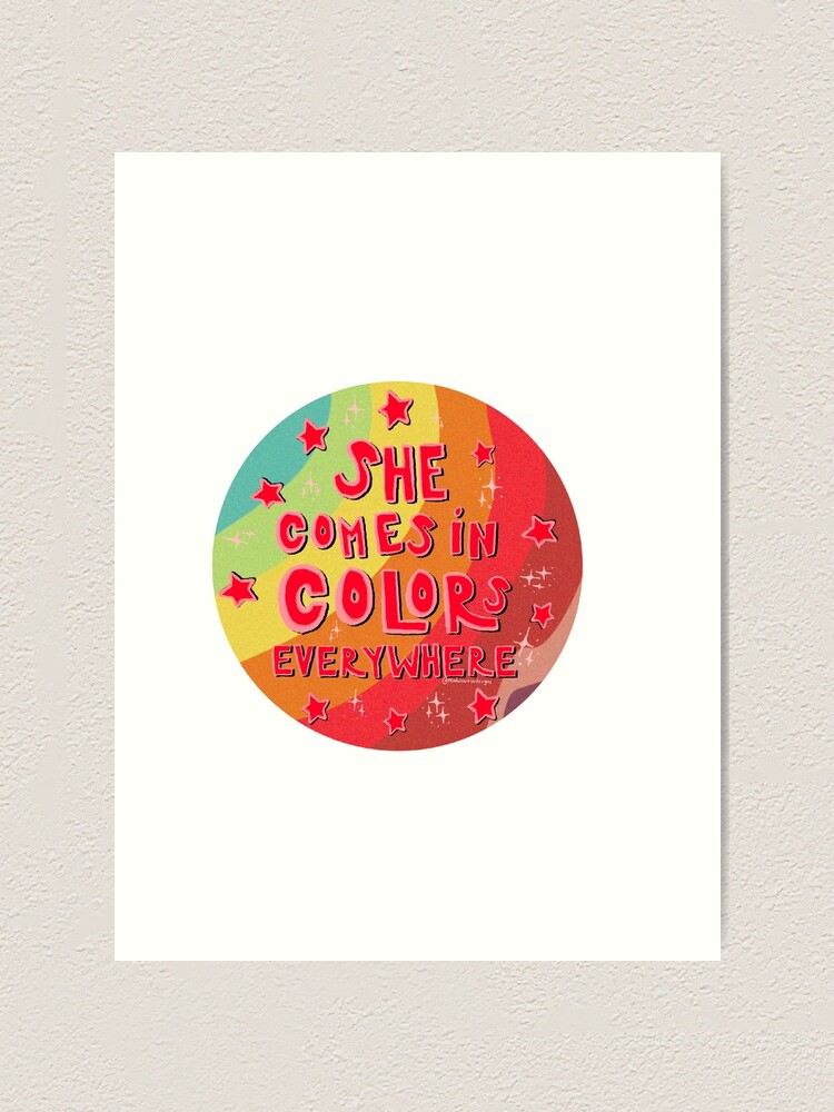 She/'s a Rainbow inspired music art print