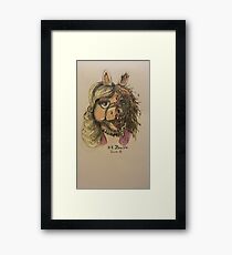 Zombie Piggy Framed Print