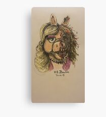 Zombie Piggy Canvas Print