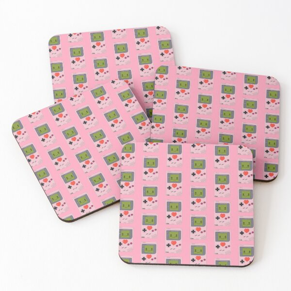 DMG Gameboy (Pink Heart Limited Edition) Coasters (Set of 4)