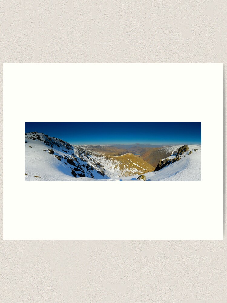Thumbnail 1 of 3, Art Print, Red Screes panorama towards Patterdale designed and sold by sjbowen.