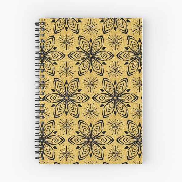 Item preview, Fine Line Floral Pattern On Gold designed and sold by Zilpa’s Prints.