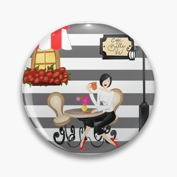 Item preview, Cafe Belle Vie - Grey Stripes designed and sold by Ardelune.