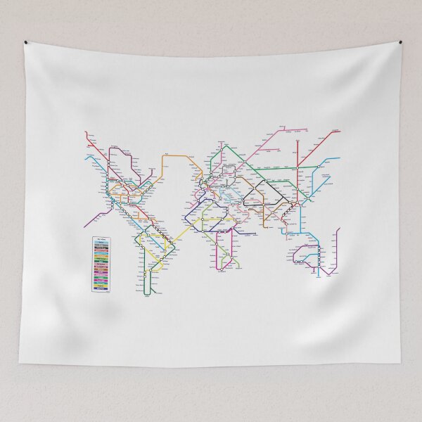 Item preview, World Metro Map designed and sold by ArtPrints.
