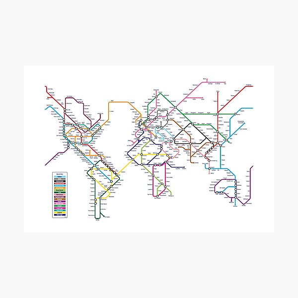 Item preview, World Metro Map designed and sold by MICHAEL TOMPSETT.